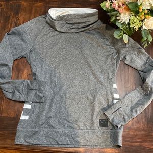 Pink cowl neck hoodie